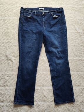 Denizen From Levi's High Rise Straight Leg Denim Blue Jeans Women's Size 18m